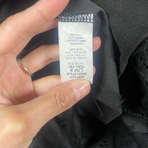 Fashion Nova Women's Black Floral Lace Midi Dress Size Large Whimsigoth Gothic - Picture 5 of 11